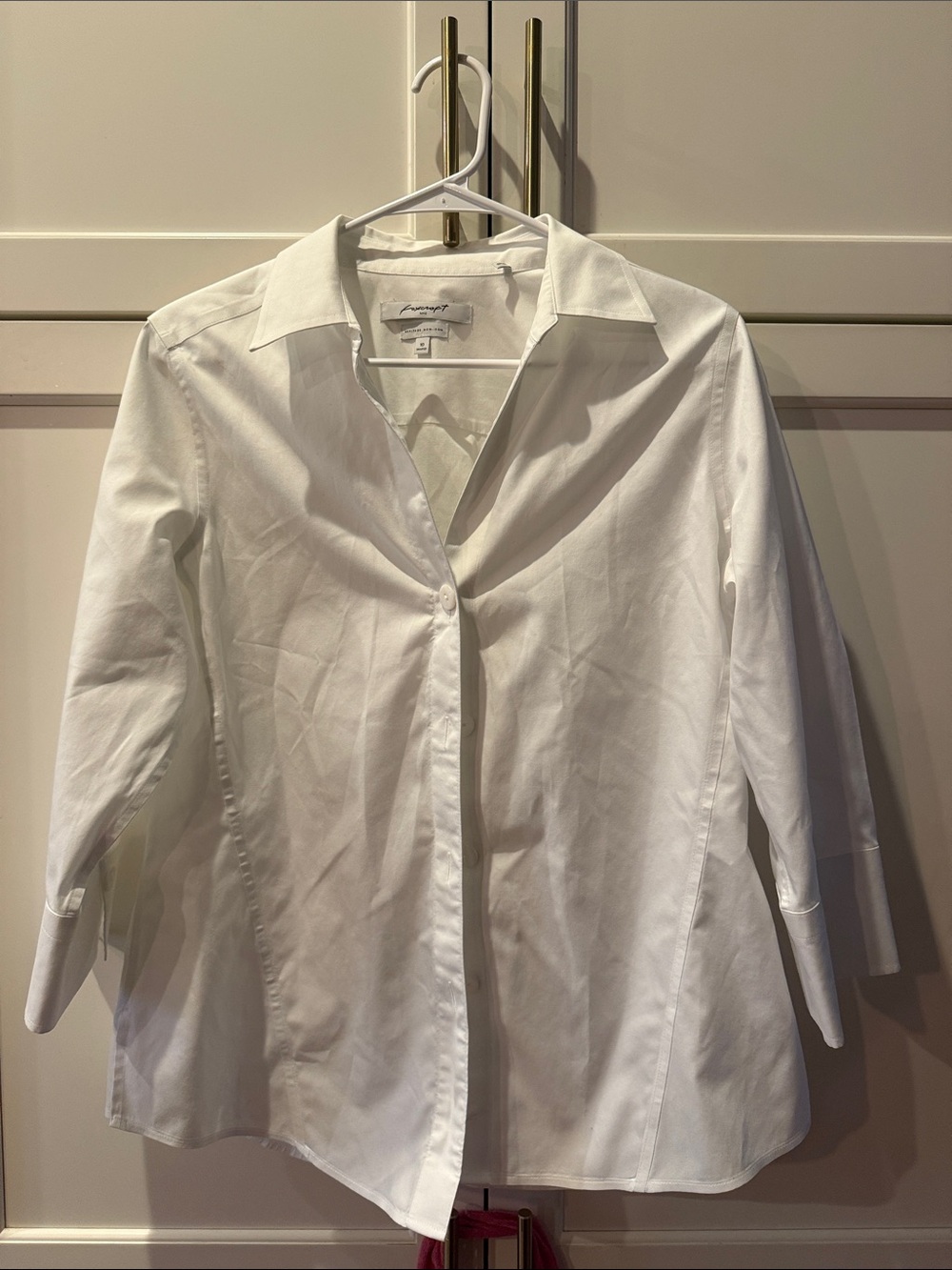 Foxcroft White Button-Front Collared Shirt